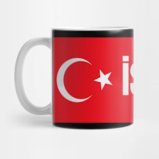 Istanbul City in Turkish Flag Mug